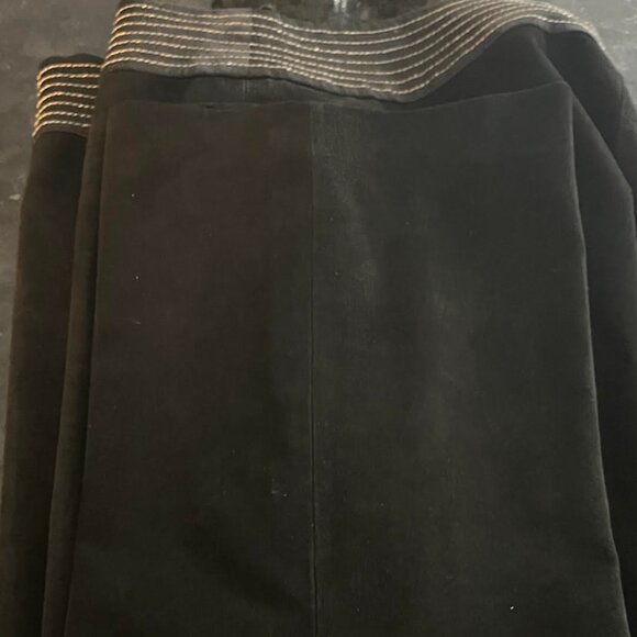 Cache Black Suede Pants Size 6 - Picture 9 of 9